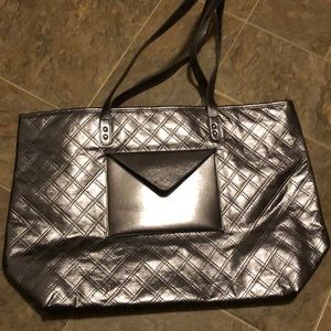 Bath and Body works silver tote